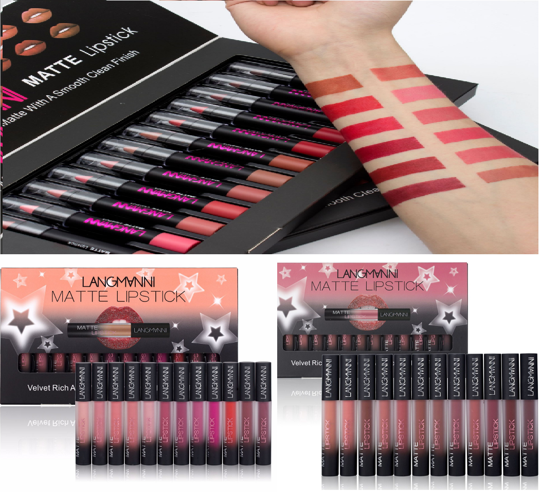 Matte Lipstick Waterproof Long-Lasting Velvet Lipstick Set (4)