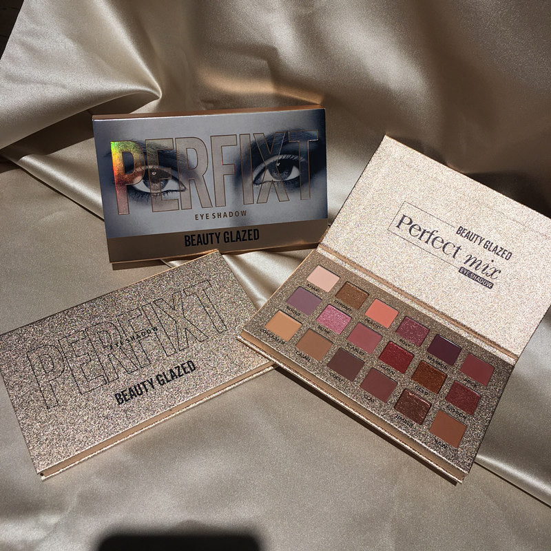 18 Color Eyeshadow Multicolor Desert Rose Eyeshadow Tray (3)