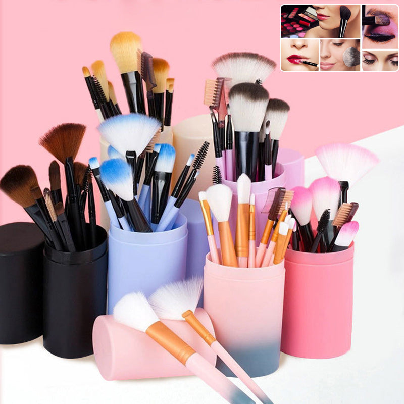 12-Piece Makeup Brush Set Blush Eyeshadow Eyelash Highlighter Brush (13)