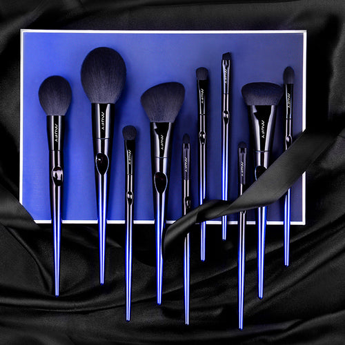 Blue 10-Piece Makeup Brush Set (2)