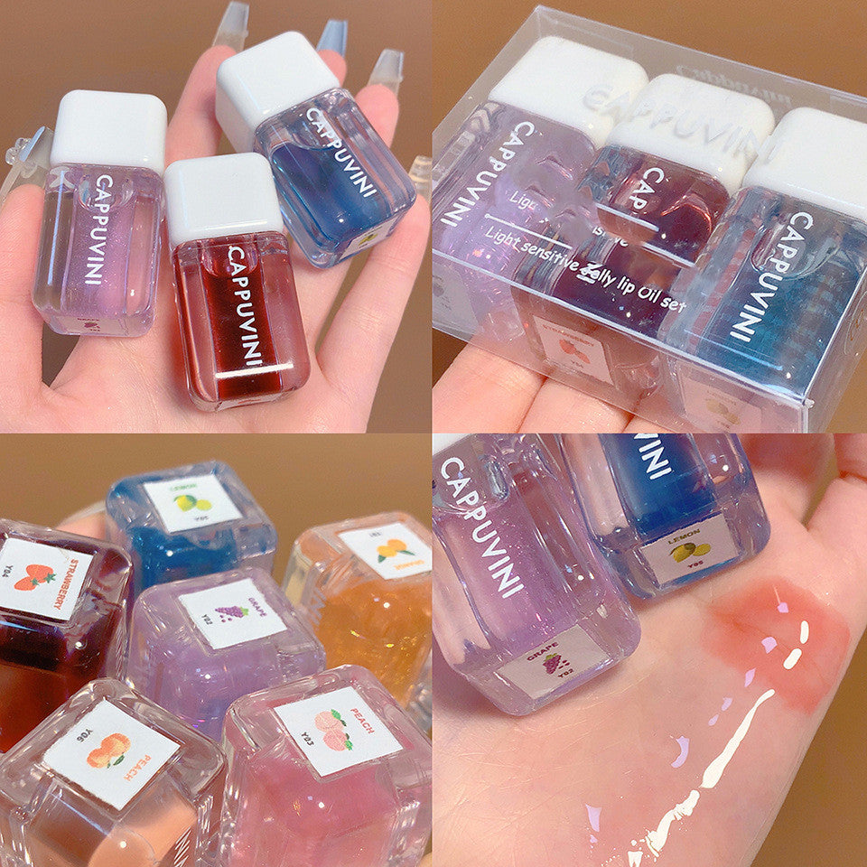 Small Square Lip Gloss Transparent Gloss Moisturizing and Nourishing Lacquer (5)