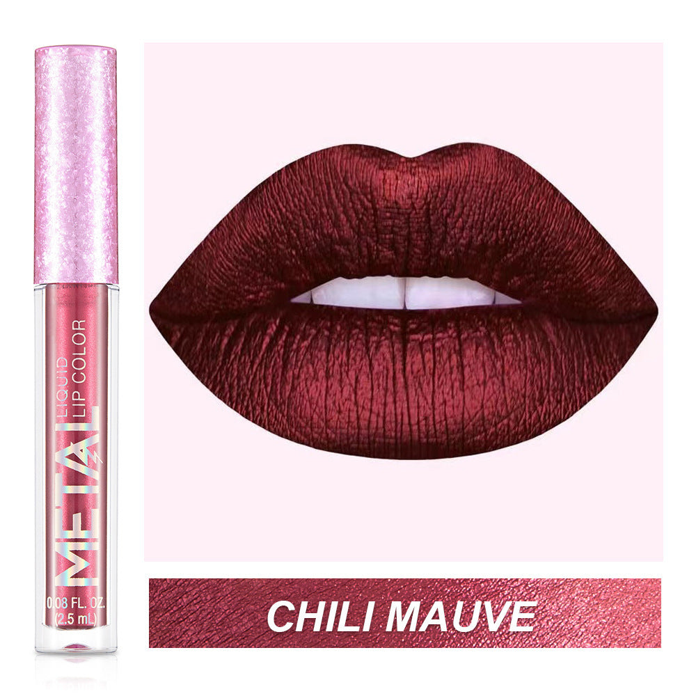 Metal Lip Gloss Waterproof Lipstick (10)