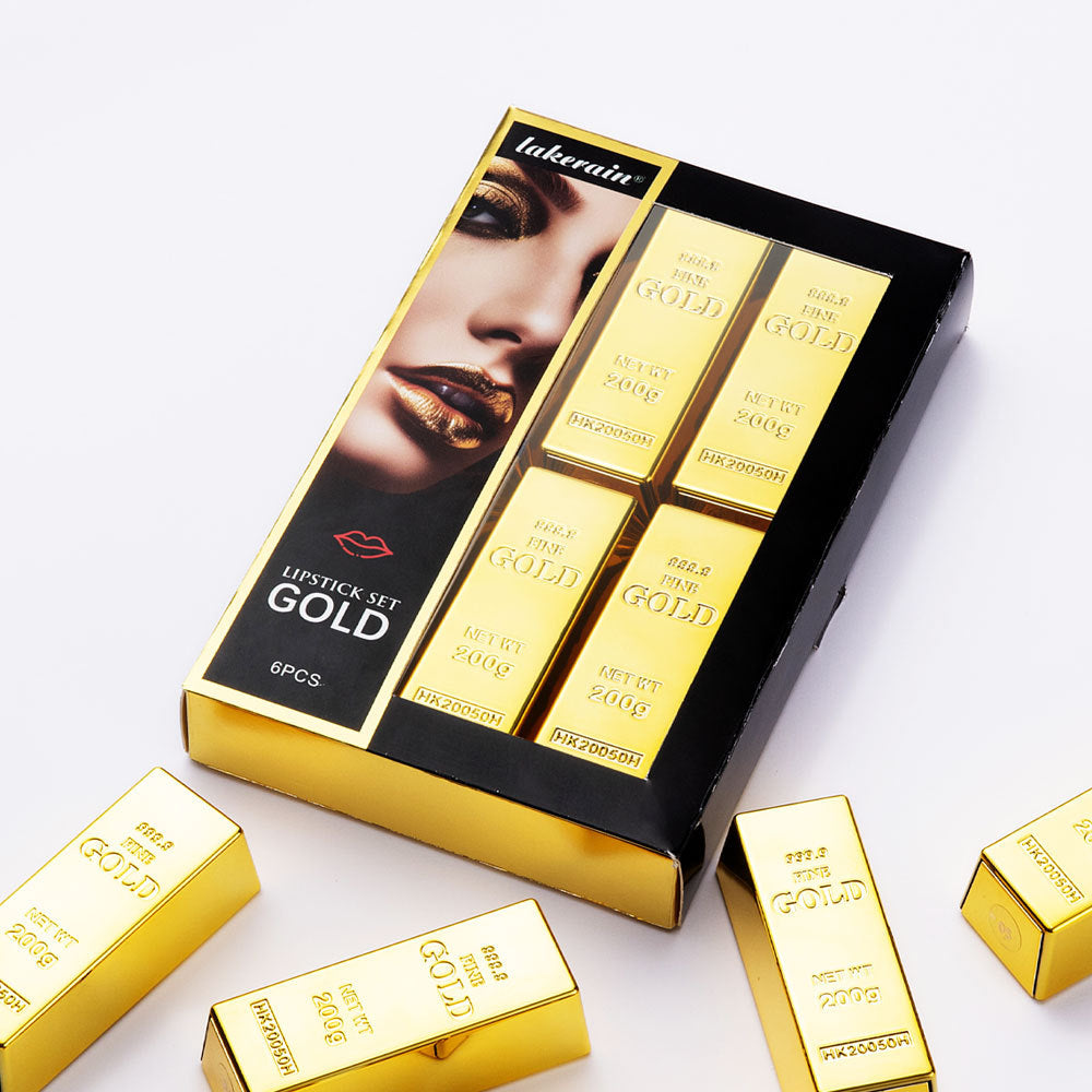 Lipstick Kit Gold Bar Makeup Set (4)