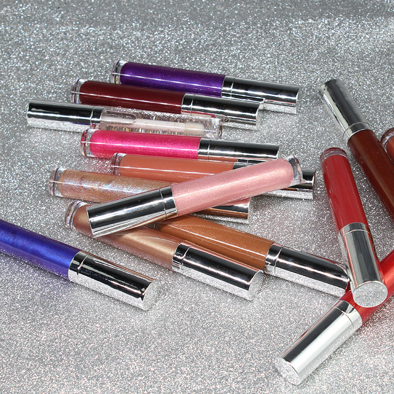 Pearl Lip Gloss Clear Oil Logo-Free Round Gloss (3)