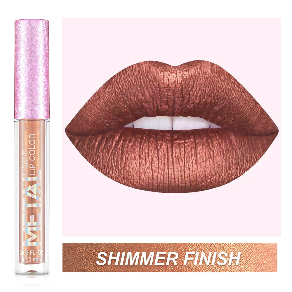 Metal Lip Gloss Waterproof Lipstick (8)