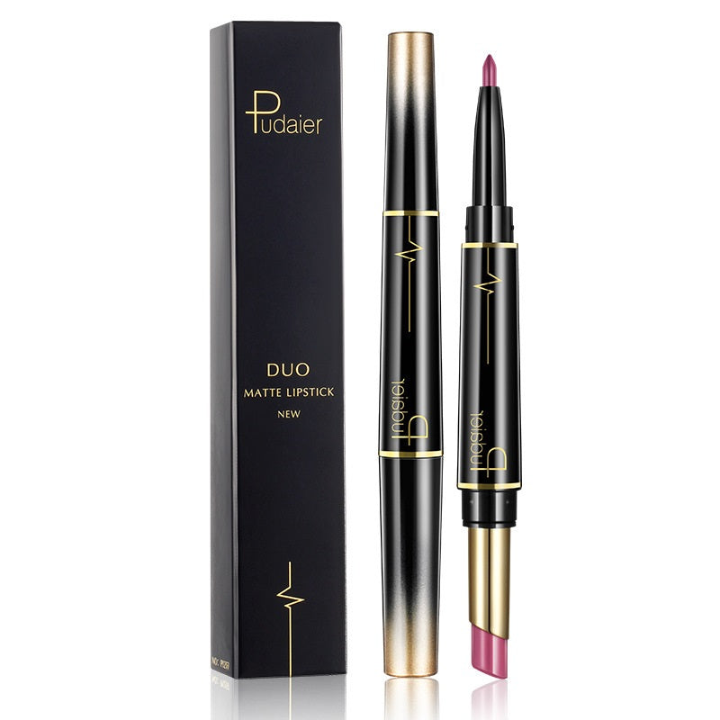 Matte Double-Headed Lipstick Lip Liner Lacquer (5)