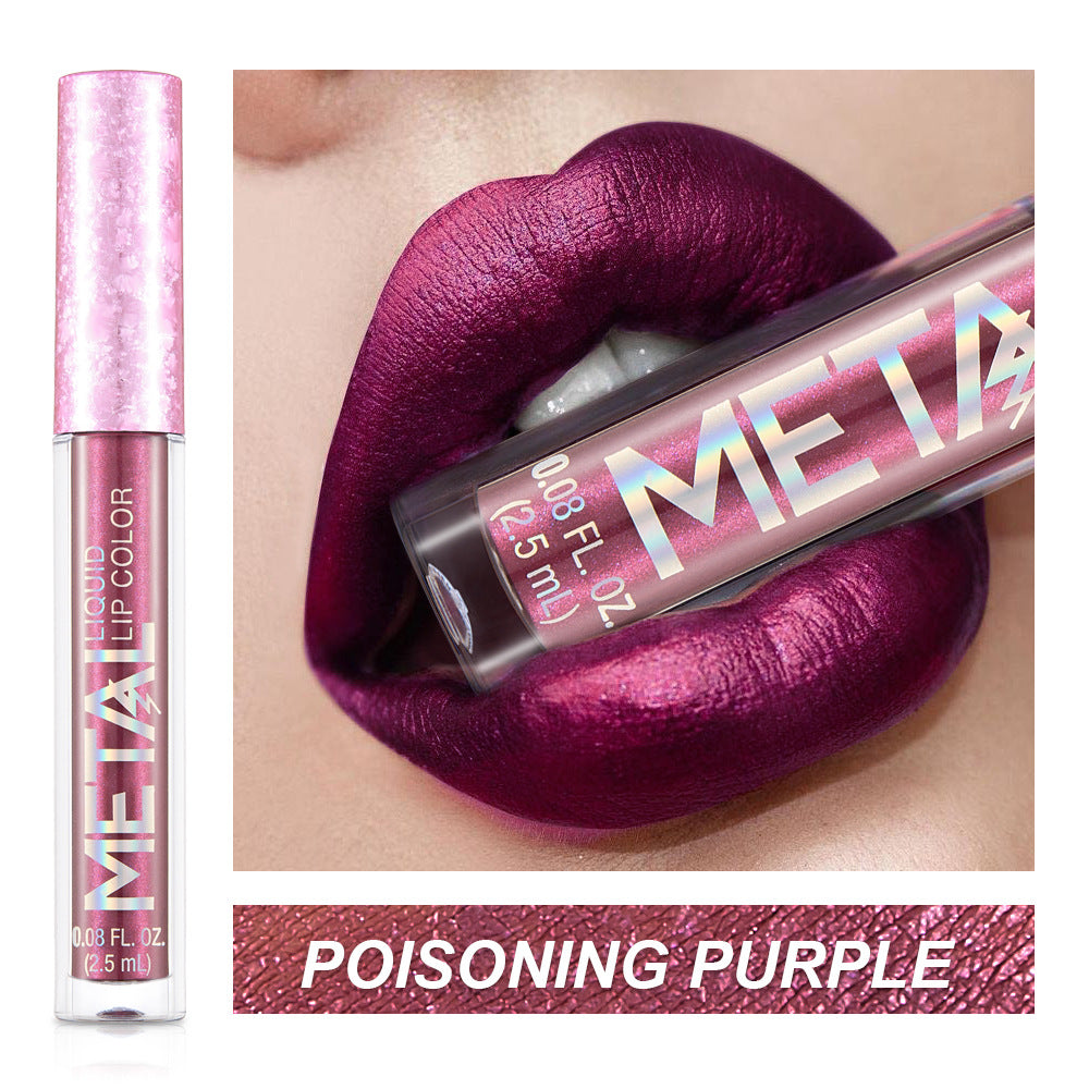 Metal Lip Gloss Waterproof Lipstick (6)