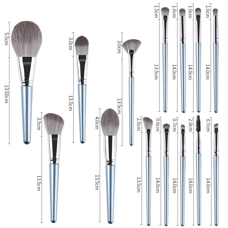 14-Piece Wooden Handle Makeup Brush Set (2)