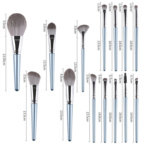 14-Piece Wooden Handle Makeup Brush Set (2)