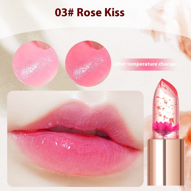 Flower Lipstick Jelly Color Changing Lipstick Moisturizing (3)