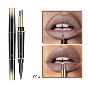 Matte Double-Headed Lipstick Lip Liner Lacquer