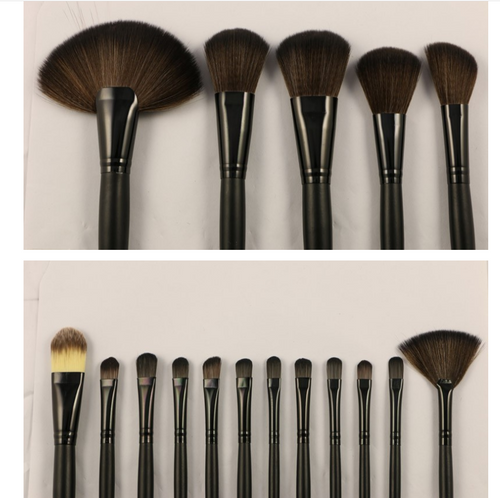 32 Black Wood Color Rayon Makeup Brush Set (2)