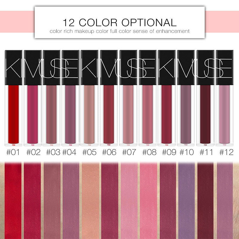Kimuse Makeup Matte Smooth Lipstick Matte Waterproof Lips Cosmetic Long Lasting Matte Lipstick (10)