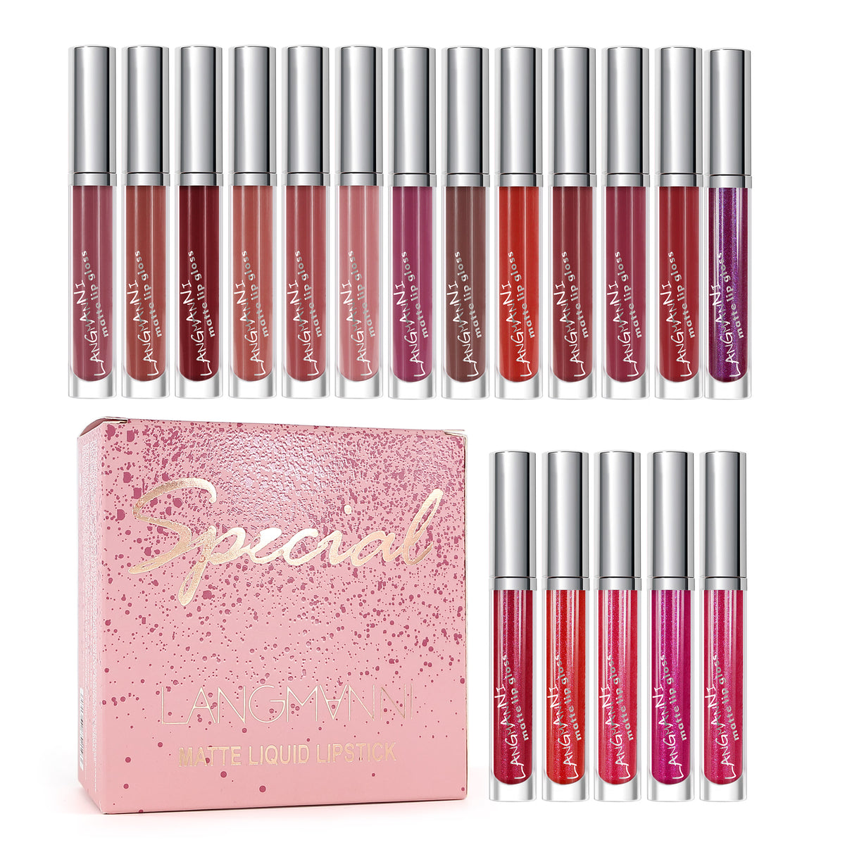 Lipstick 18 Count Lip Gloss Set Matte Velvet Gloss