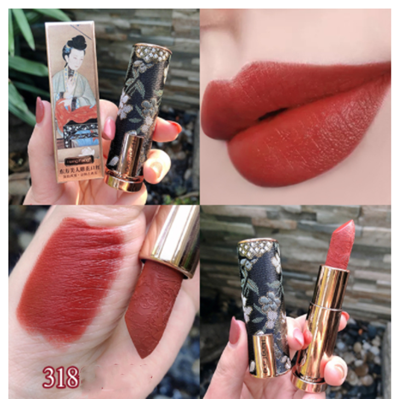Chinese Style Carved Lipstick Set Matte Moisturizing Lipstick (7)