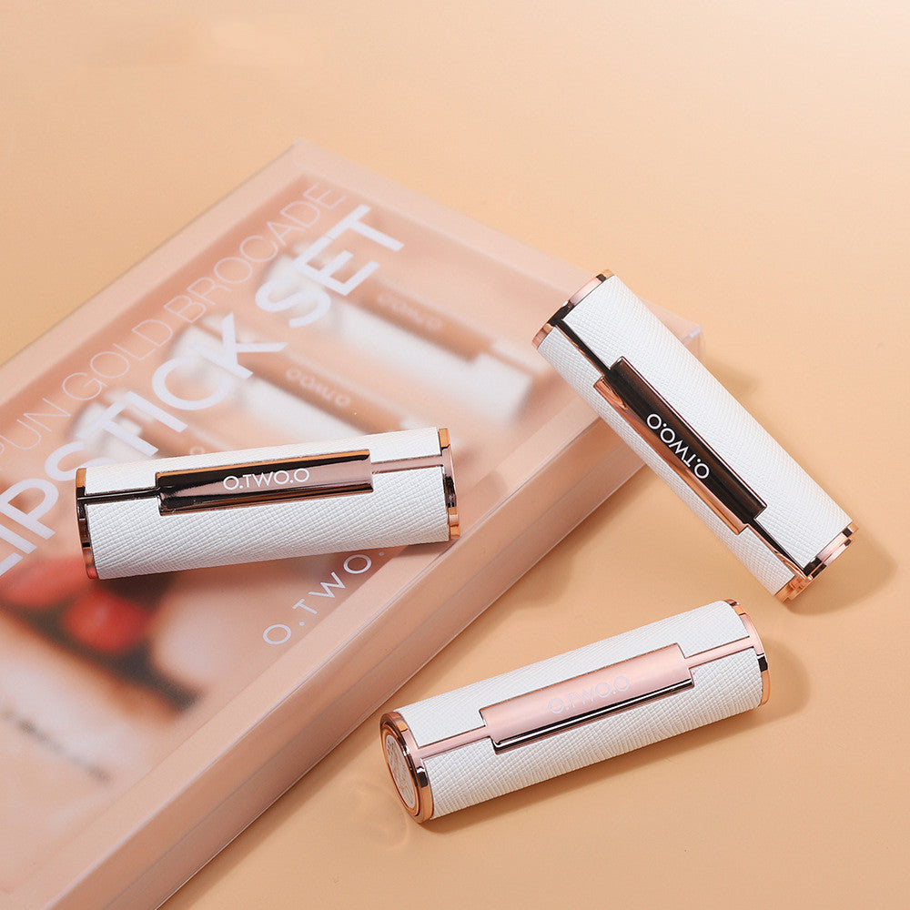 Gold Silk Brocade Velvet Lipstick Set Combination (3)
