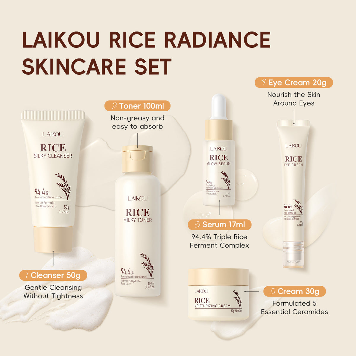 Moisturizing Cream with Plant Extracts for Facial Skincare Set (1)