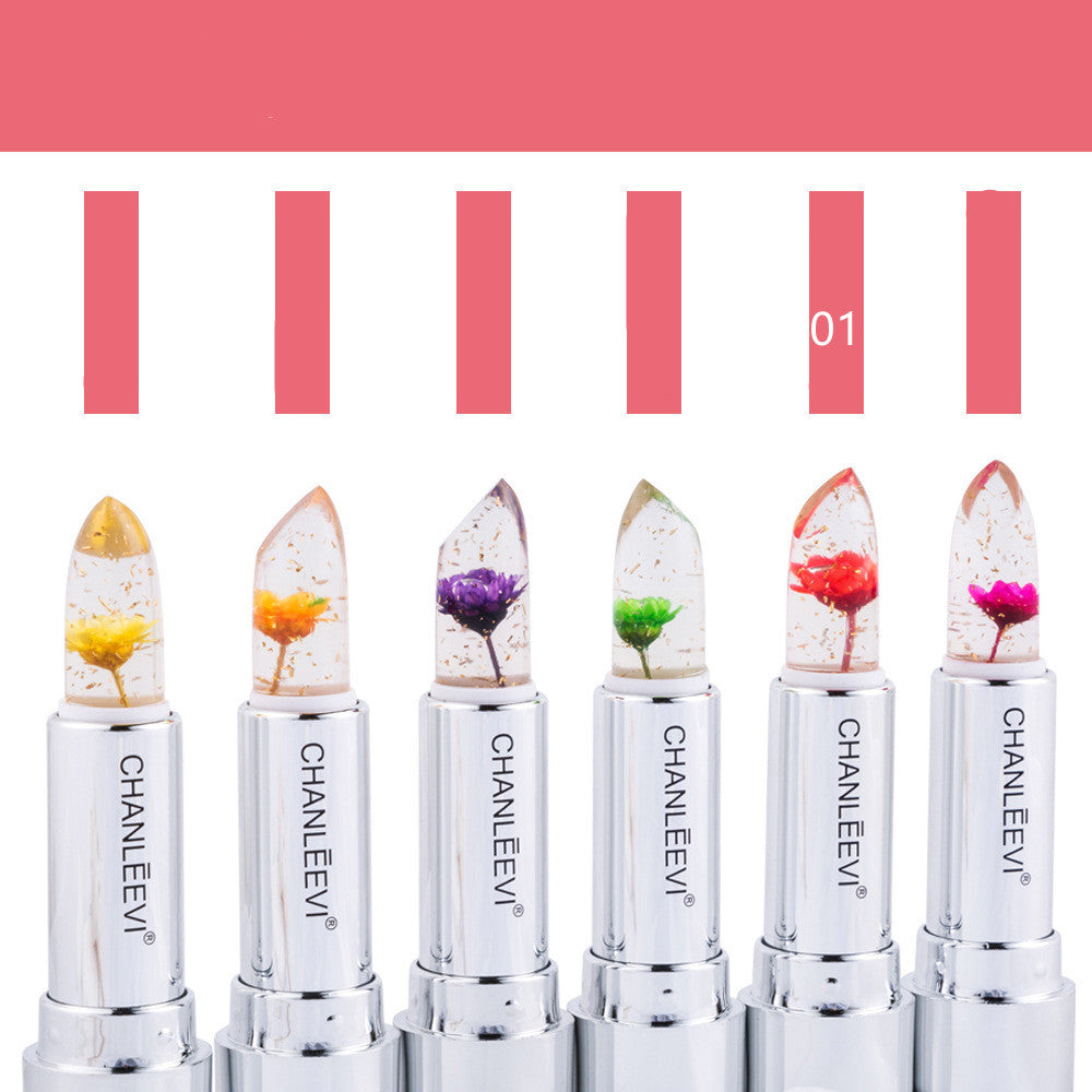 Flower Gold Leaf Temperature Change Crystal Lipstick (9)