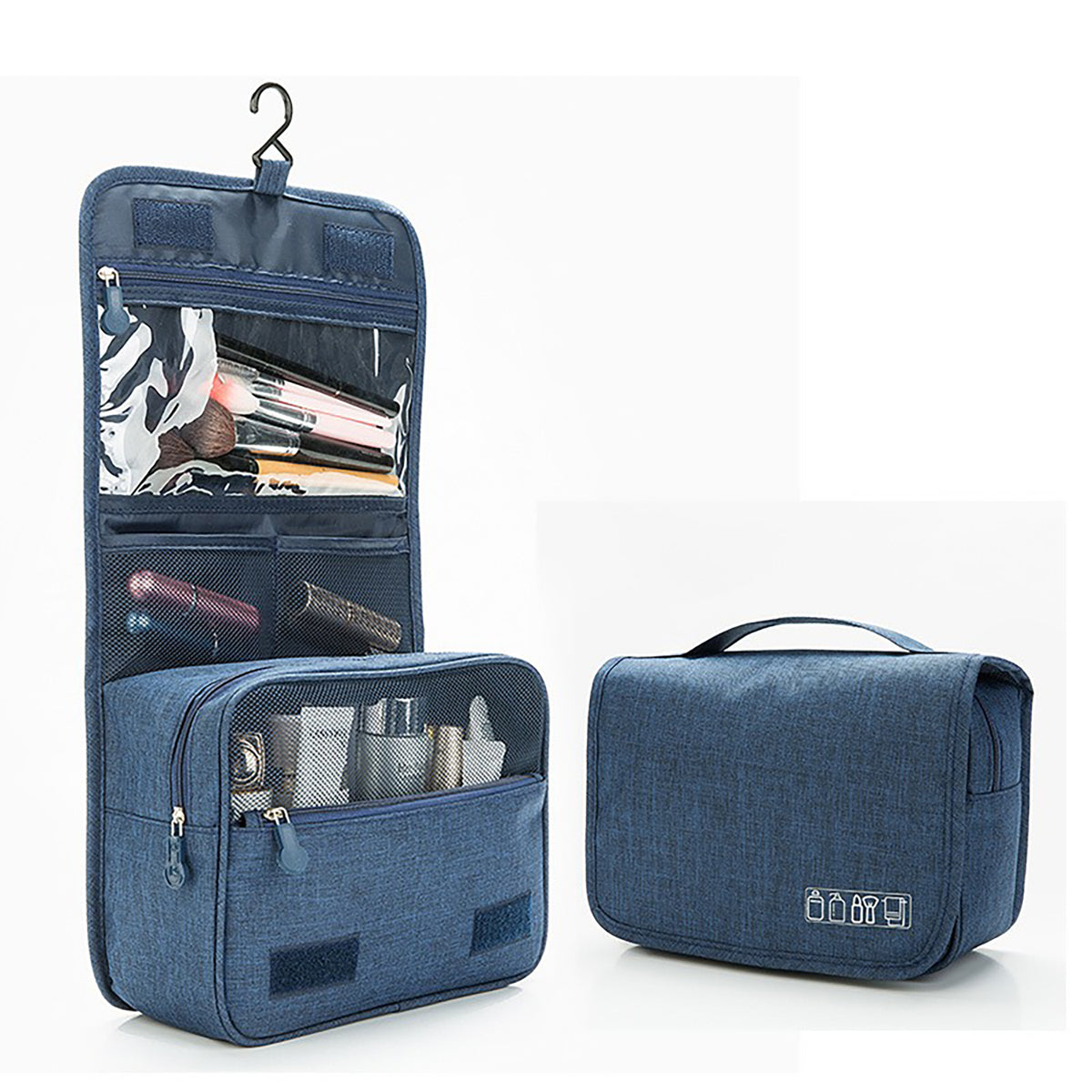 Travel Hanging Toiletry Bag Travel Kit Shaving Bag Waterproof Large Makeup Bag Wash Bag Organizer Cosmetic Case Puffy Bag Organizer Carry-On Travel Accessories (7)