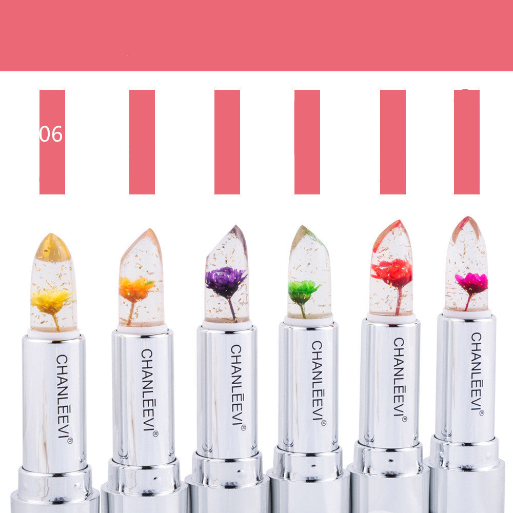 Flower Gold Leaf Temperature Change Crystal Lipstick (7)