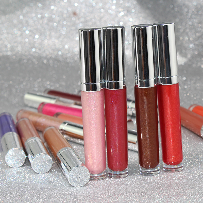 Pearl Lip Gloss Clear Oil Logo-Free Round Gloss (4)