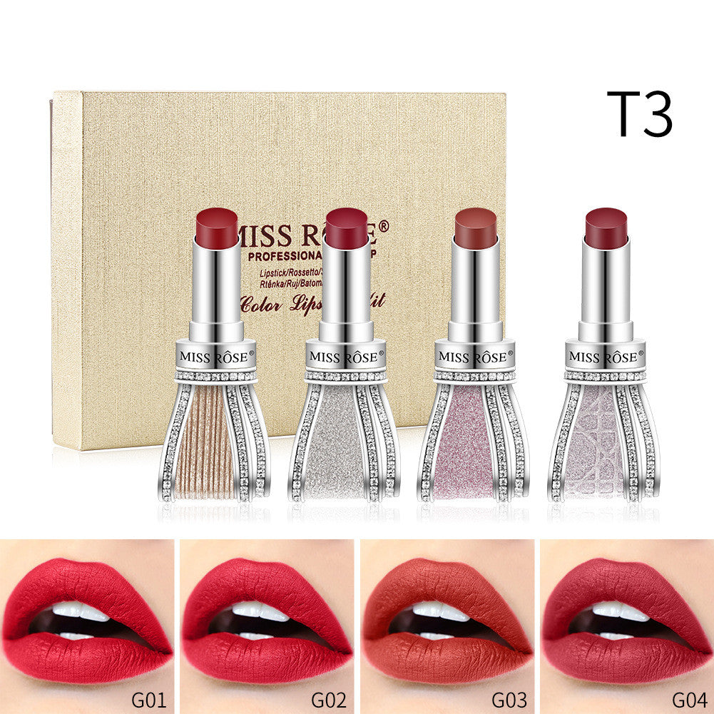 Bowknot Lipstick Sweet and Colorful Star Four-Pack Lipstick Set (1)