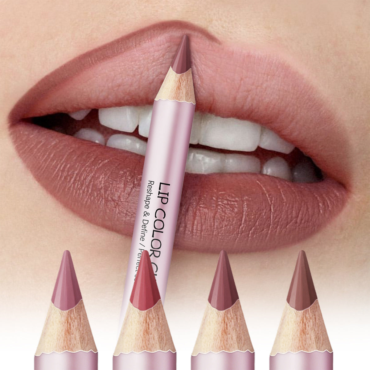 4-Piece Matte Lipstick Lip Liner (1)