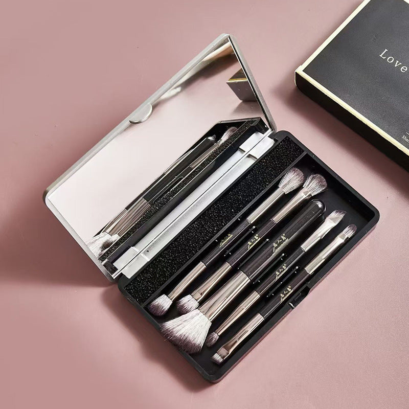 Makeup with Multifunctional Brush Set