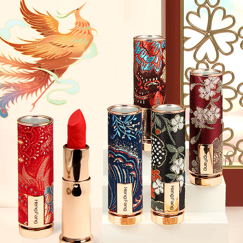 Chinese Style Carved Lipstick Set Matte Moisturizing Lipstick (2)