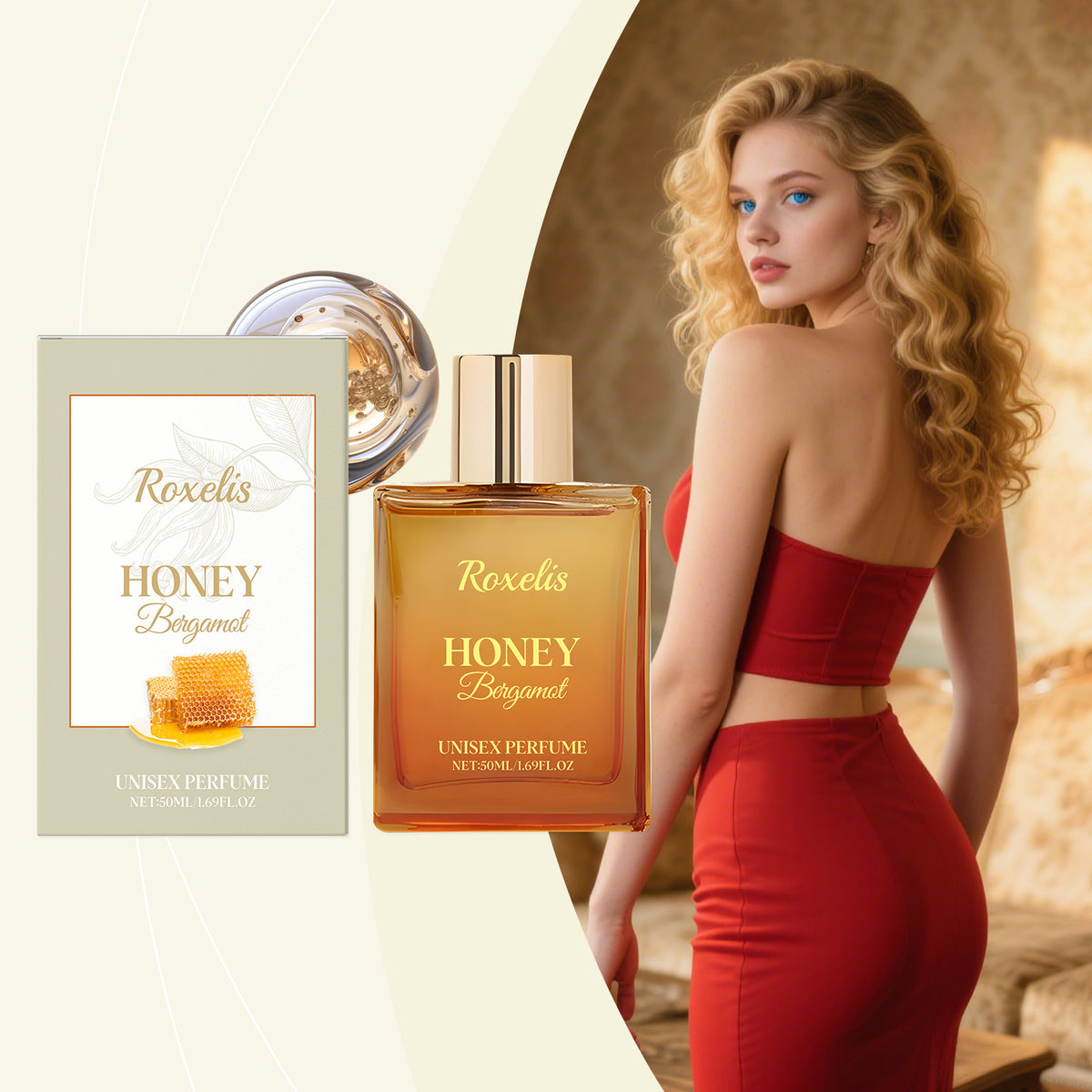 Unisex Honey Bergamot Perfume Long-Lasting Light Fresh-Fragrance Subtle Elegant Scent for Daily Wear Special Occasions (2)