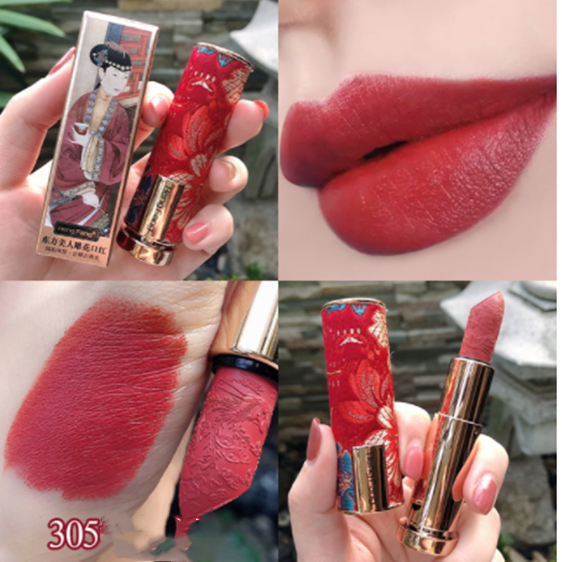Chinese Style Carved Lipstick Set Matte Moisturizing Lipstick (9)