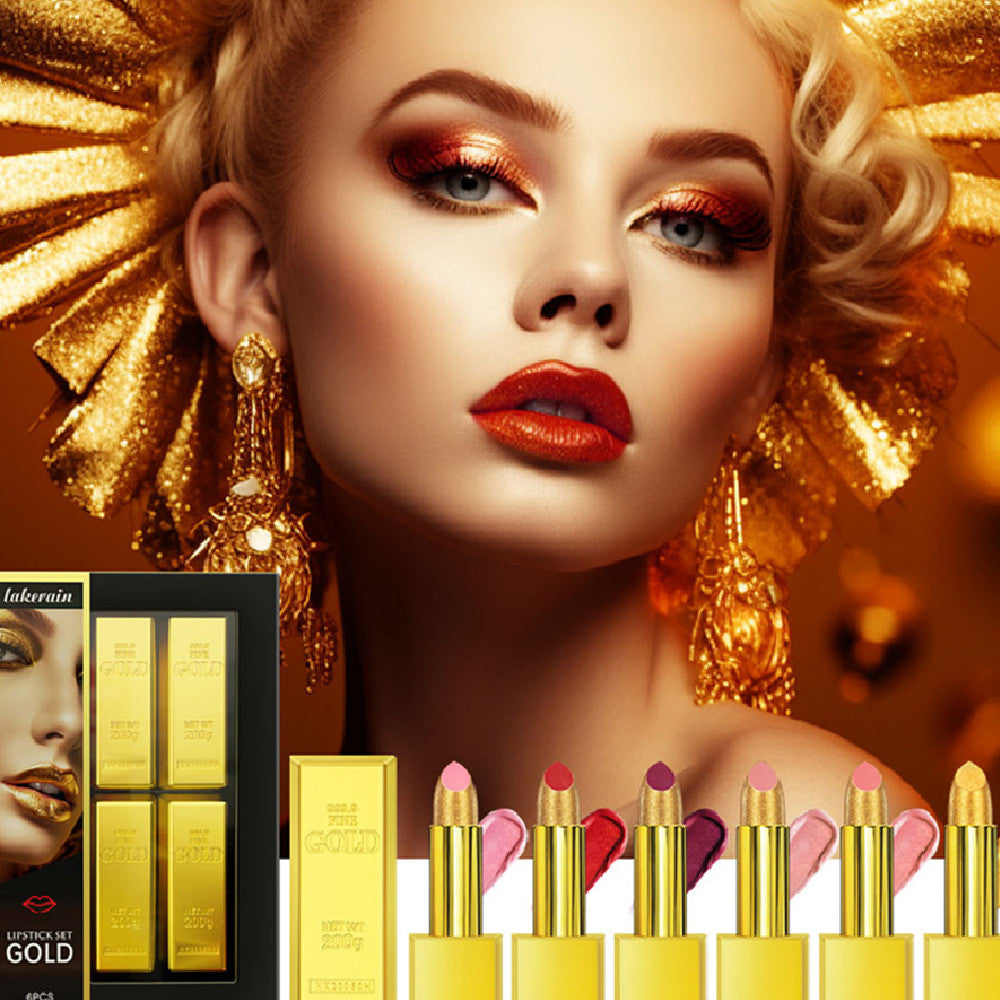 Lipstick Kit Gold Bar Makeup Set (2)