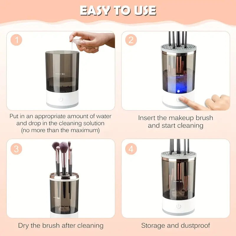 Makeup Brush Cleaner Automatic Rotating Brush Cleaner USB Portable Electric Cosmetic Rotary Washing Machine (6)