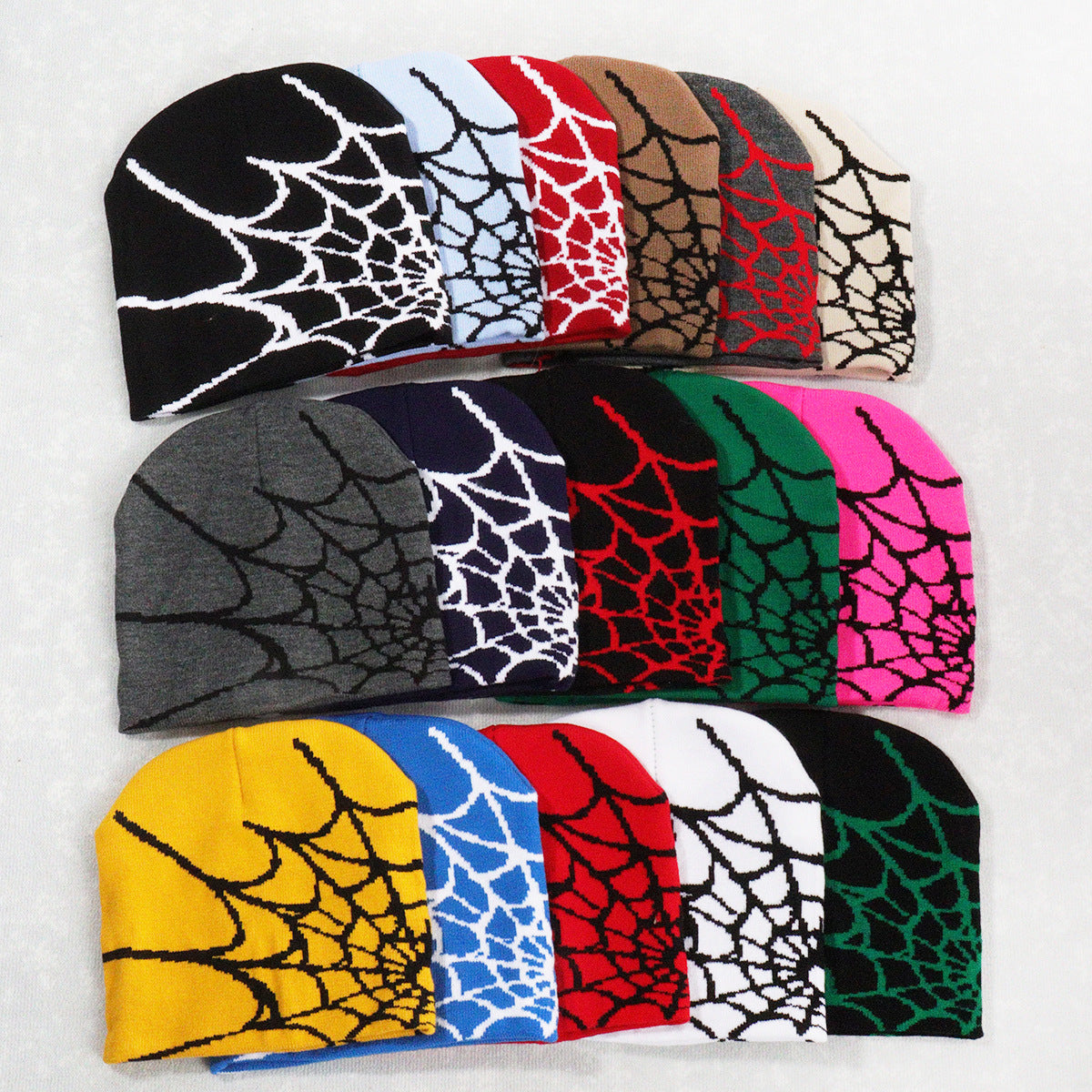 Spider Web Knitted beanie