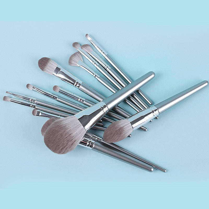 14-Piece Wooden Handle Makeup Brush Set (3)