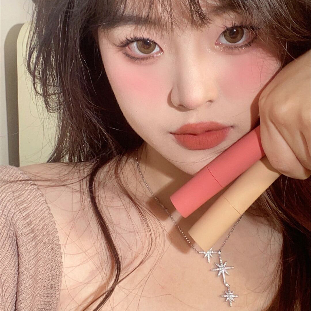 Lipstick Lip Glaze Cream Apricot Lipstick (2)