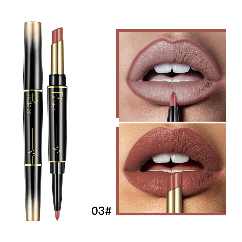 Matte Double-Headed Lipstick Lip Liner Lacquer (18)